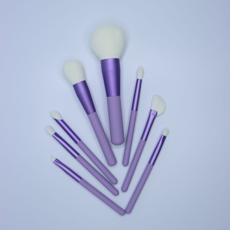 8-Piece Purple Professional Makeup Brush set