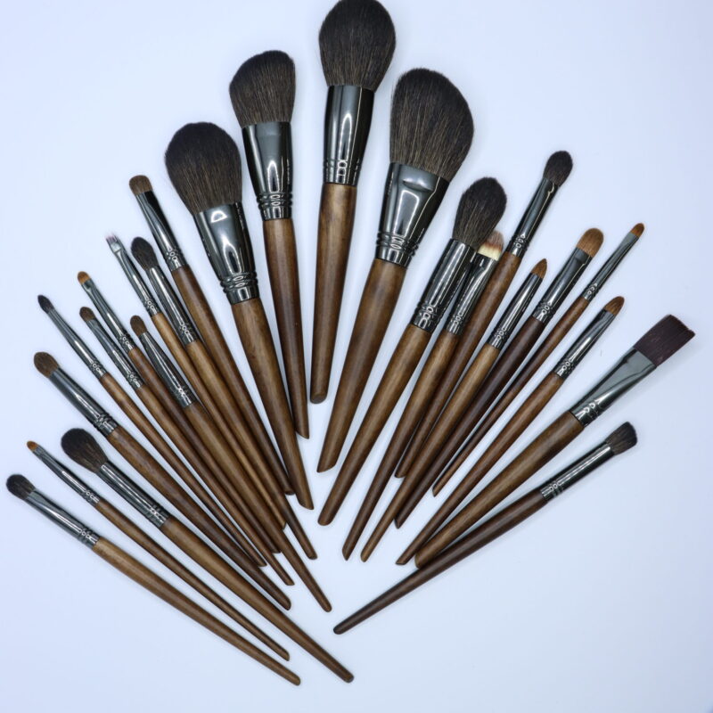 25-teiliges schwarzes professionelles Makeup-Pinselset